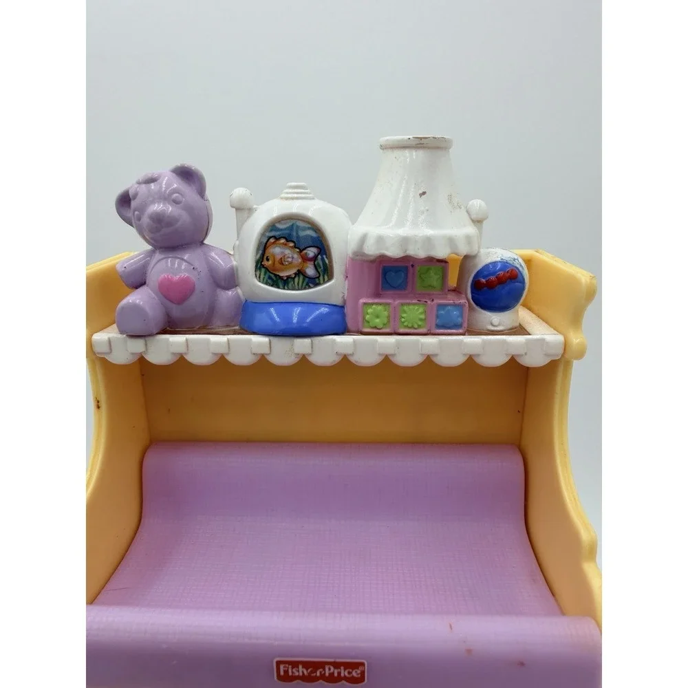 Fisher-Price Loving Family Dollhouse Baby Nursery Changing Table w/ Lights Music - Picture 3 of 14